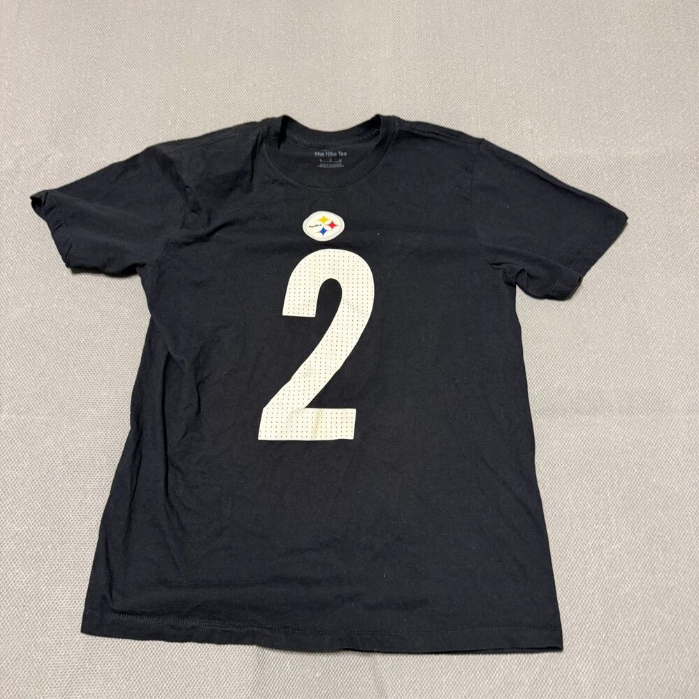 Pittsburgh Steelers Justin Fields #2 Shirt Nike Men Medium NFL Player Tee Black